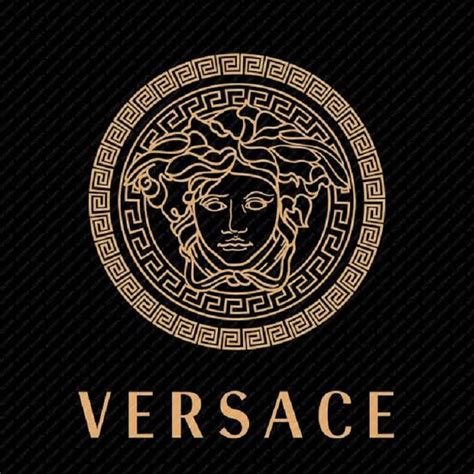 why versace have gold and black in their logo|Versace greek mythology.